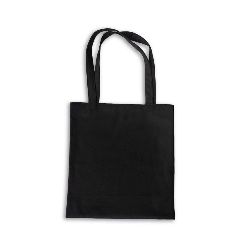 Plain Black Cotton Tote Bags - 330 GSM  - Size 14" by 16"