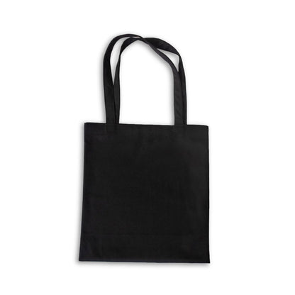 Plain Black Cotton Tote Bags - 330 GSM  - Size 14" by 16"