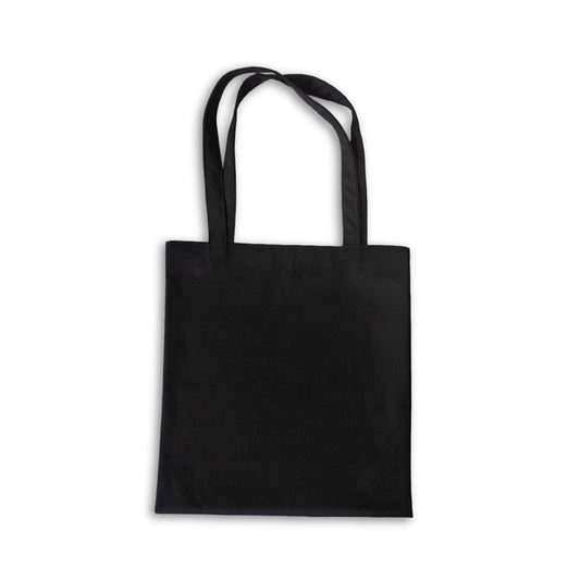 Plain Black Cotton Tote Bags - 330 GSM  - Size 14" by 16"