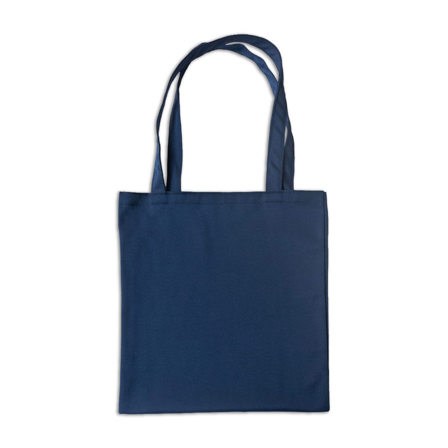 Custom Logo Printed Navy Blue Cotton Tote Bags - 330 GSM  - Size 14" by 16"