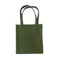 Custom Logo Printed Olive Green Cotton Tote Bags - 330 GSM  - Size 14" by 16"