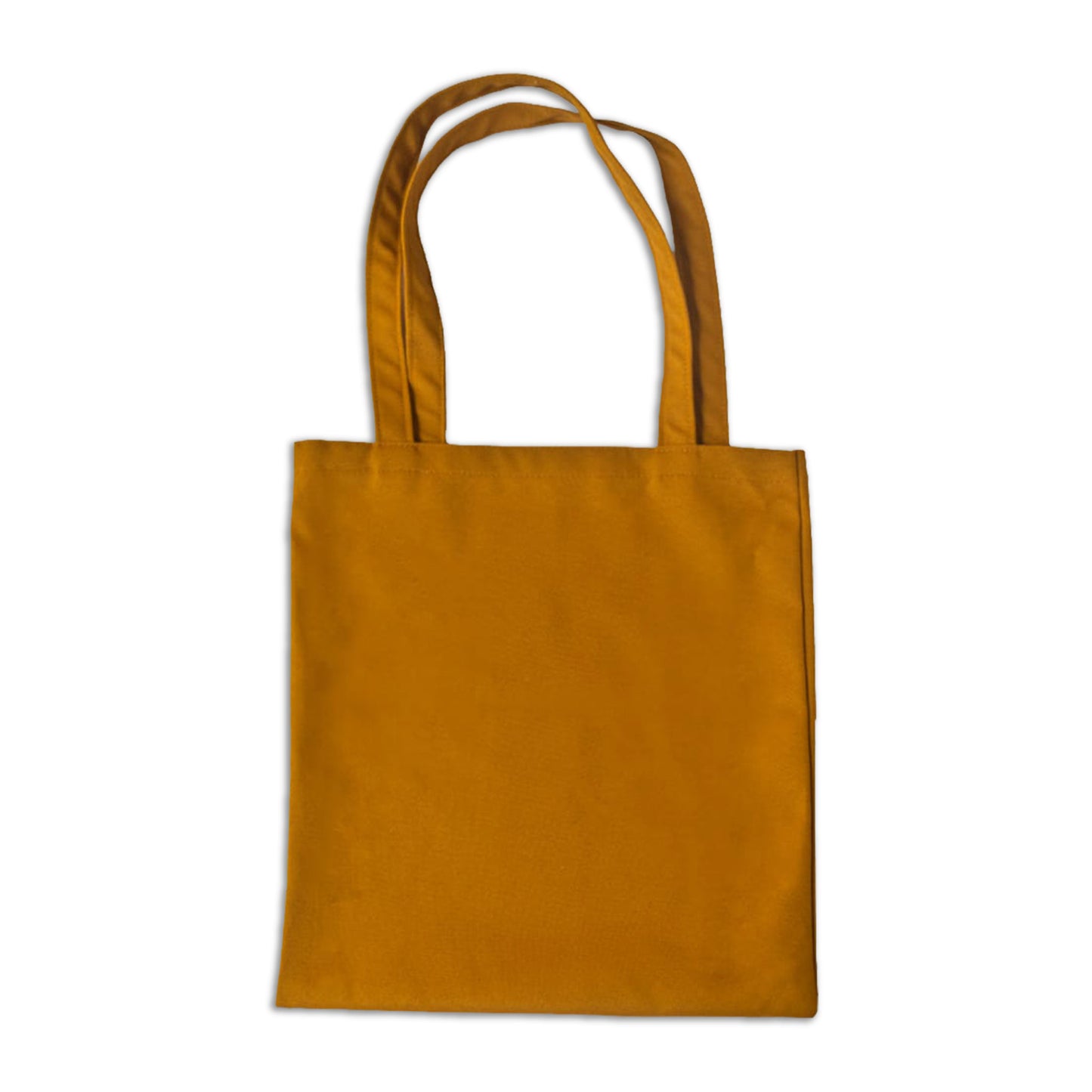 Custom Logo Printed Yellow Ochre Cotton Tote Bags - 330 GSM  - Size 14" by 16"