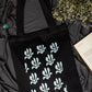 Cotton Canvas Quirky Green Plants drawing Printed Unisex Tote Bag