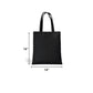 Custom Logo Printed Black Cotton Tote Bags - 330 GSM  - Size 14" by 16"