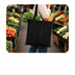 Custom Logo Printed Black Cotton Tote Bags - 330 GSM  - Size 14" by 16"