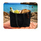 Custom Logo Printed Black Cotton Tote Bags - 330 GSM  - Size 14" by 16"
