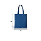 Custom Logo Printed Navy Blue Cotton Tote Bags - 330 GSM  - Size 14" by 16"