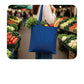 Custom Logo Printed Navy Blue Cotton Tote Bags - 330 GSM  - Size 14" by 16"