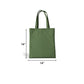Custom Logo Printed Olive Green Cotton Tote Bags - 330 GSM  - Size 14" by 16"