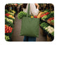 Custom Logo Printed Olive Green Cotton Tote Bags - 330 GSM  - Size 14" by 16"