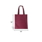 Custom Logo Printed Maroon Cotton Tote Bags - 330 GSM  - Size 14" by 16"