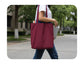 Custom Logo Printed Maroon Cotton Tote Bags - 330 GSM  - Size 14" by 16"