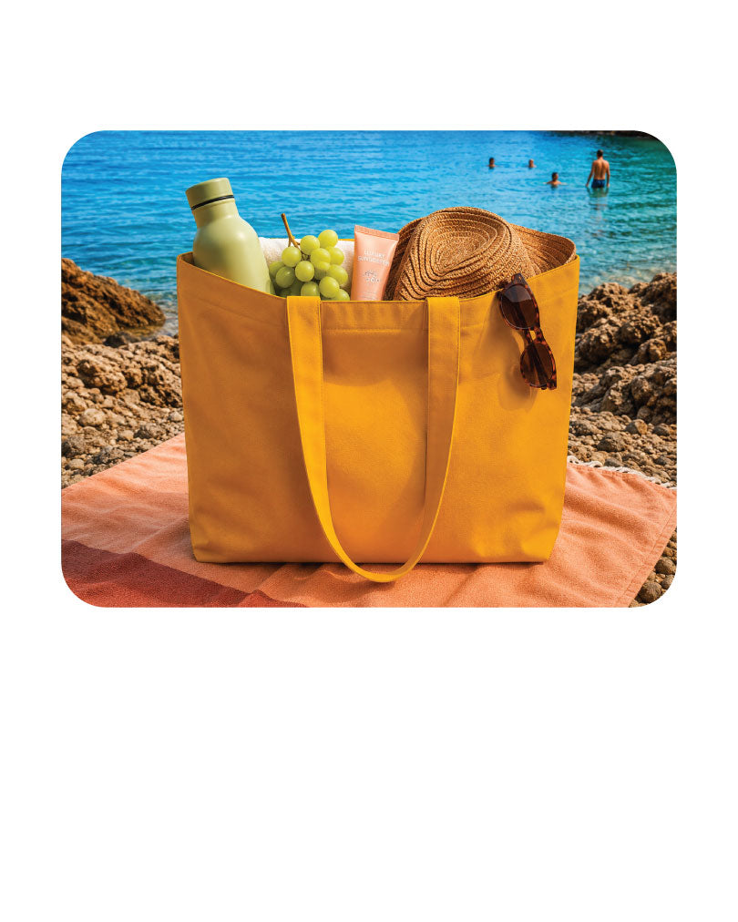 Plain Yellow Ochre  Cotton Tote Bags - 330 GSM  - Size 14" by 16"