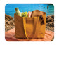 Custom Logo Printed Yellow Ochre Cotton Tote Bags - 330 GSM  - Size 14" by 16"
