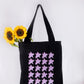 Cotton Canvas Quirky Lilac stars drawing Printed Unisex Tote Bag