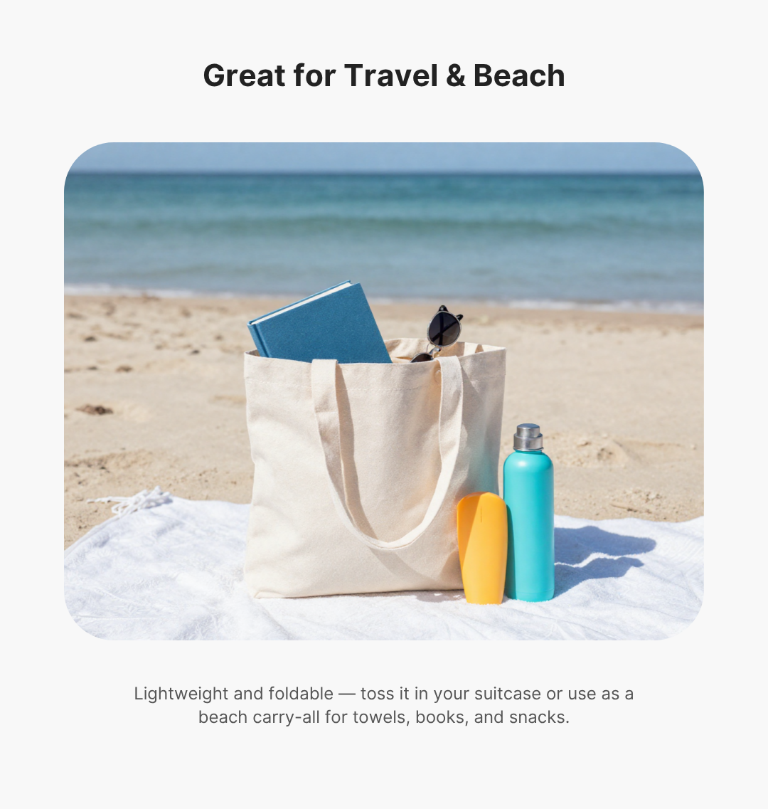 Custom Logo Printed Off White Cotton Tote Bags - 330 GSM  - Size 14" by 16"