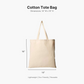 Custom Logo Printed Off White Cotton Tote Bags - 330 GSM  - Size 14" by 16"