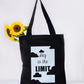 Cotton Canvas Quirky English Quote Printed Unisex Tote Bag -"Sky Is The Limit"