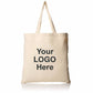 Custom Logo Printed Off White Cotton Tote Bags - 330 GSM  - Size 14" by 16"