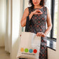 Cotton Canvas Quirky English Quote Printed Unisex Tote Bag - "Which is your favorite color"