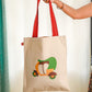 Cotton Canvas quirky Rickshaw Printed Unisex Tote Bag