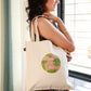 Cotton Canvas Quirky English Quote Printed Unisex Tote Bag - "Born To Grow"