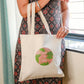 Cotton Canvas Quirky English Quote Printed Unisex Tote Bag - "Born To Grow"